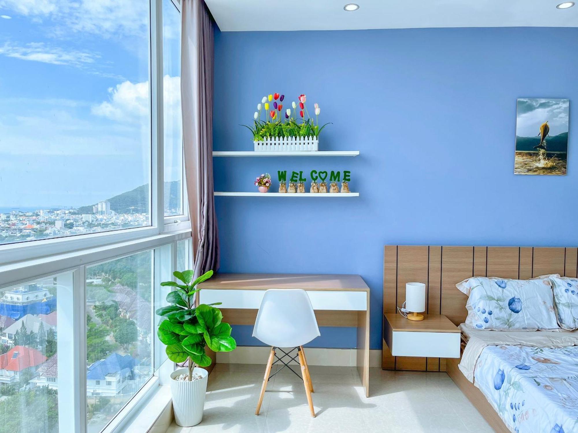 וונג טאו Can Ho Oasky,3 Phong View Dep Nhin Ra Bien,Nui Va Ho Bau Sen מראה חיצוני תמונה