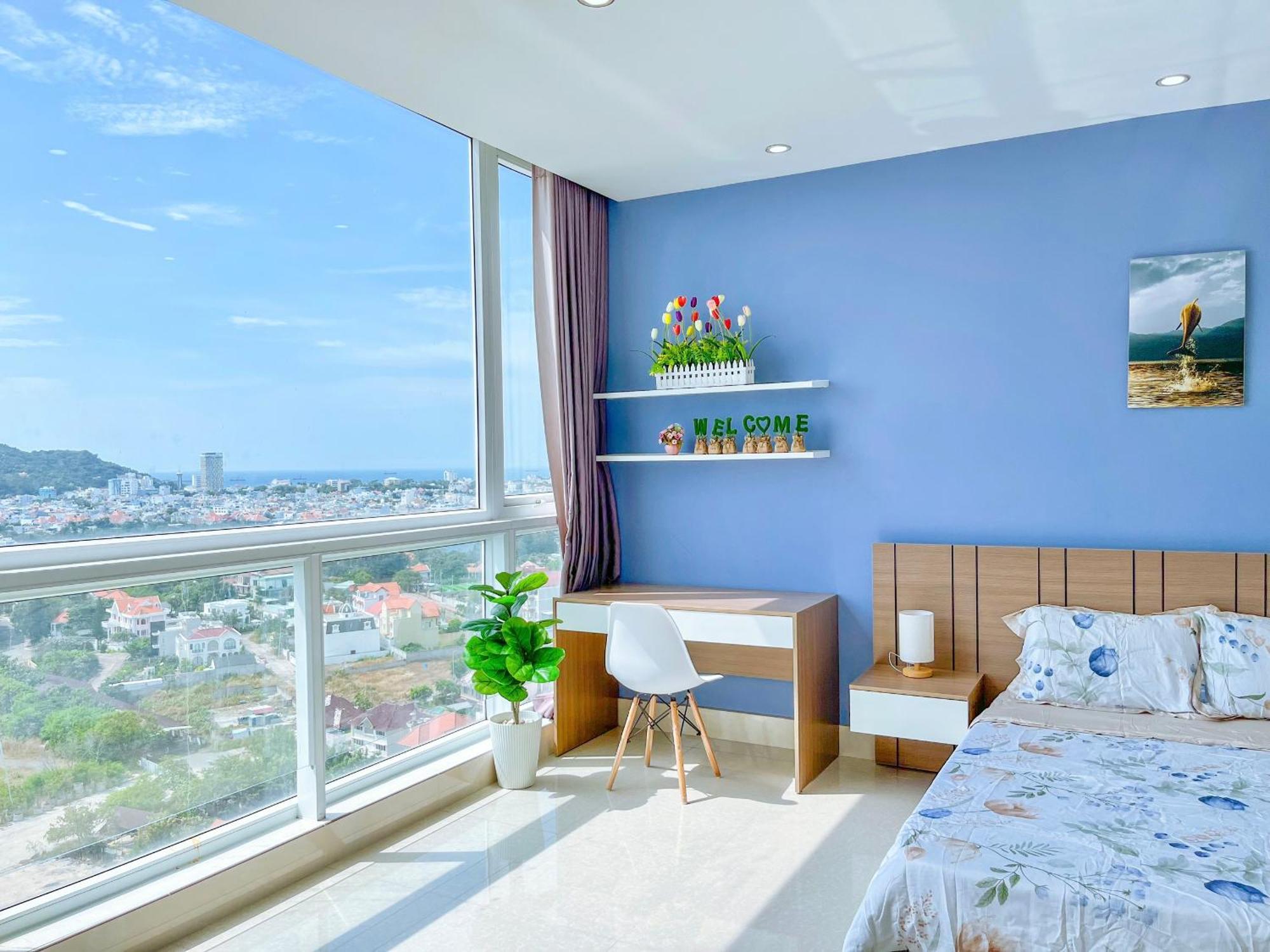 וונג טאו Can Ho Oasky,3 Phong View Dep Nhin Ra Bien,Nui Va Ho Bau Sen מראה חיצוני תמונה